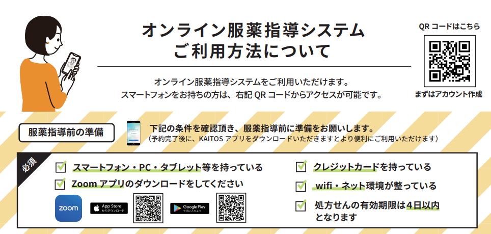 オンライン服薬指導システムご利用方法について